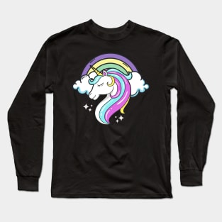 Cute Unicorn Rainbow Lover gift Long Sleeve T-Shirt